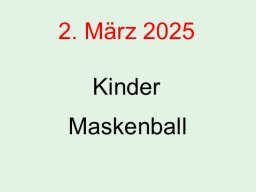 2025 Kindermaskenball